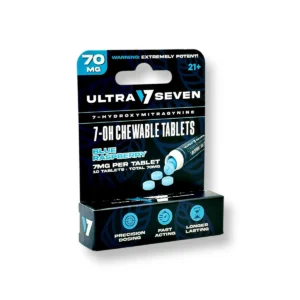 Ultra Seven 7-Oh Chewable Tablets Blue Raspberry 70mg